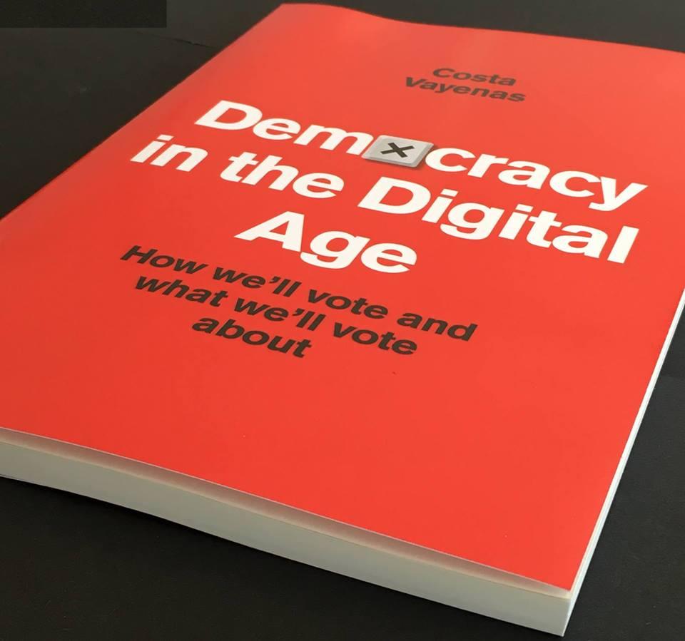 Flyer Democracy in the Digital Age: a discussion with Costa Vayenas
