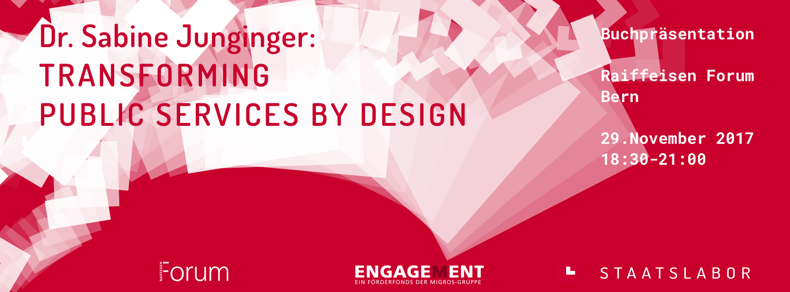 Flyer Buchpräsentation: Transforming Public Services by Design